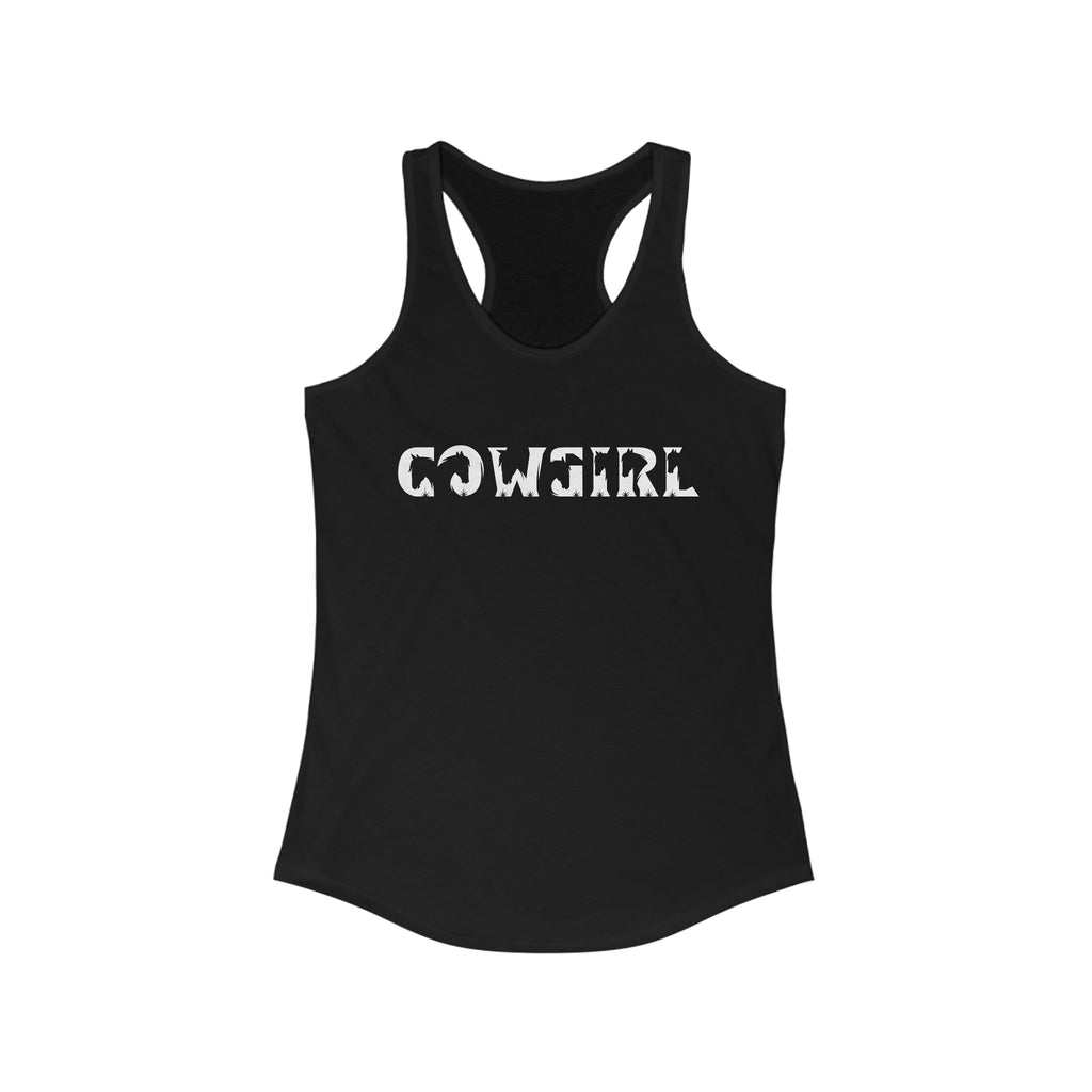 Cowgirl Racerback Tank tcc graphic tee Printify XS Solid Black 