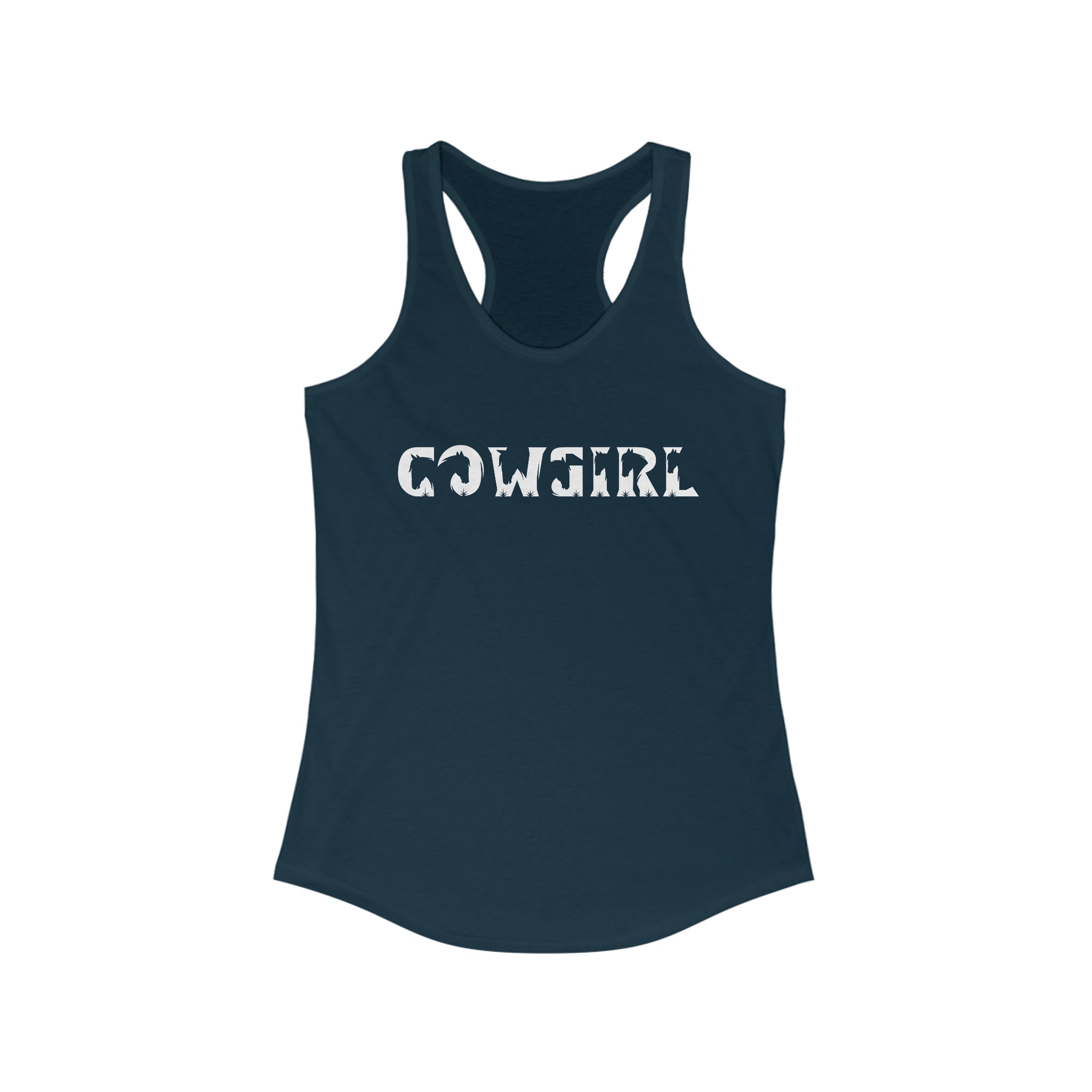 Cowgirl Racerback Tank tcc graphic tee Printify XS Solid Midnight Navy 