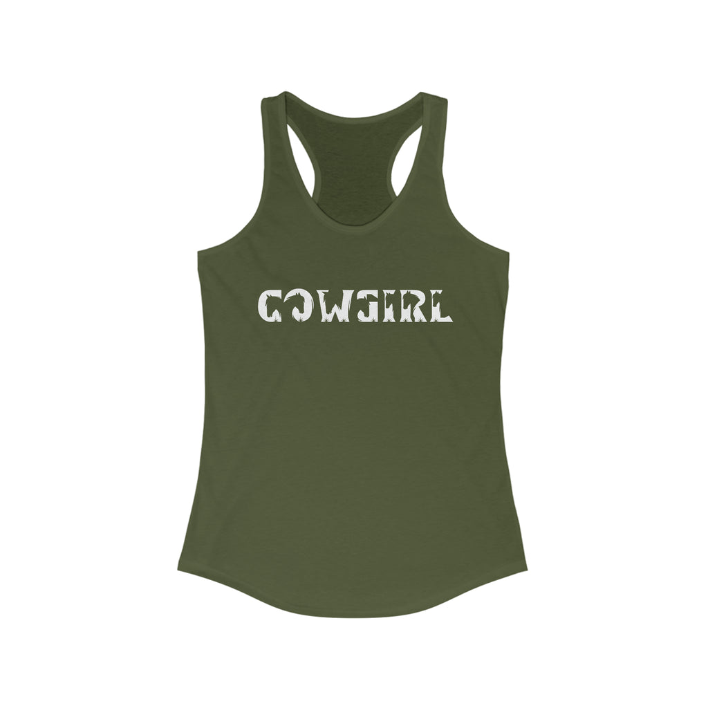 Cowgirl Racerback Tank tcc graphic tee Printify XS Solid Military Green 
