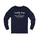 Thank God for Sweet Tea, Good Dirt & Fast Horses Long Sleeve Tee Long-sleeve The Cinchy Cowgirl - Print S Navy