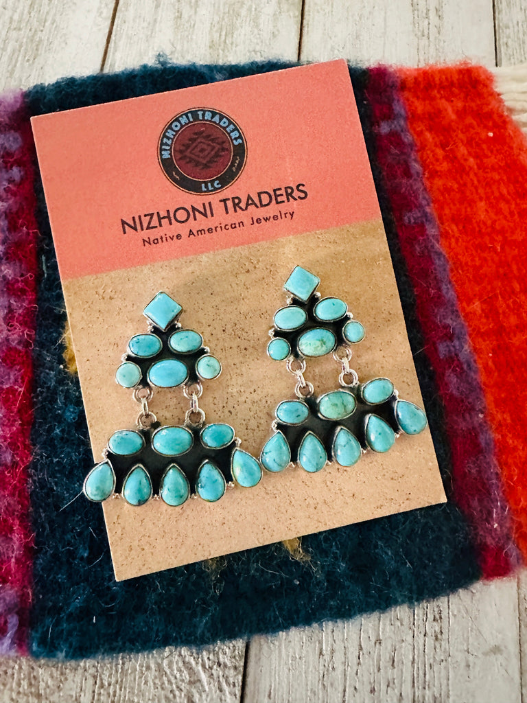 The Southwestern Chandelier Dangle Earrings NT jewelry Nizhoni Traders LLC   