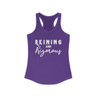 Reining & Rigorous Racerback Tank Horse Riding Discipline Tee Printify XS Solid Purple Rush 
