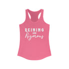 Reining & Rigorous Racerback Tank Horse Riding Discipline Tee Printify XS Solid Hot Pink 