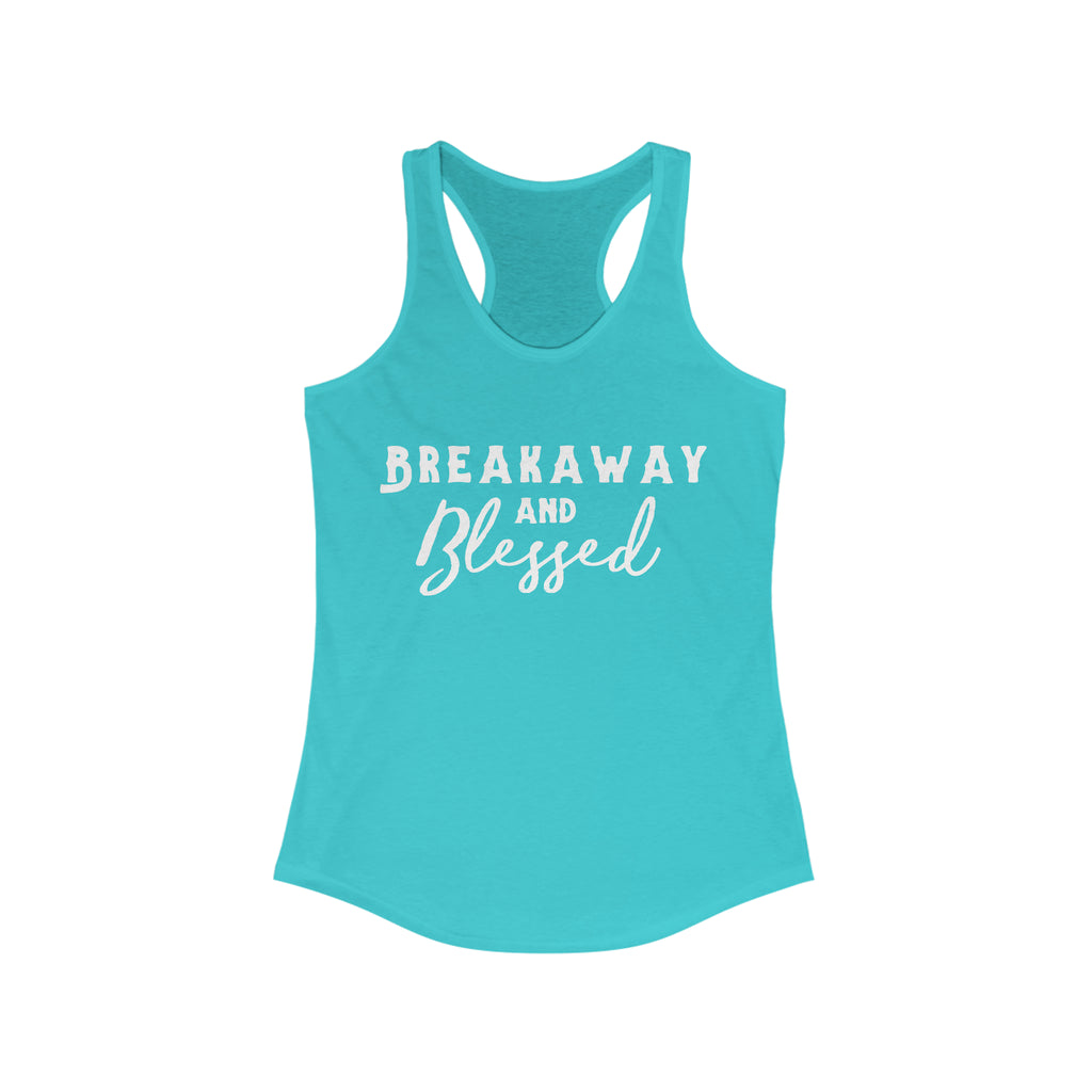 Breakaway & Blessed Racerback Tank Horse Riding Discipline Tee Printify   