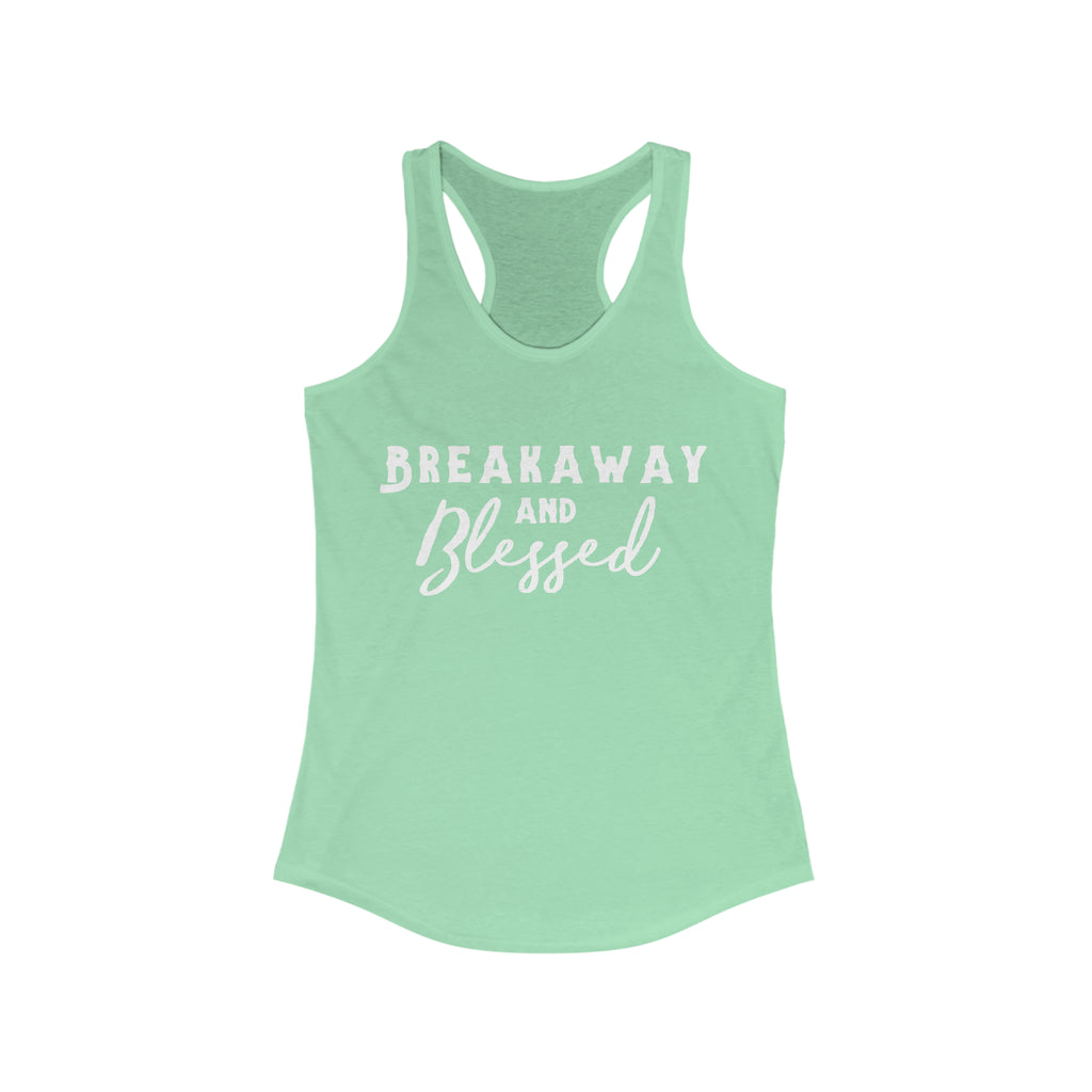 Breakaway & Blessed Racerback Tank Horse Riding Discipline Tee Printify   