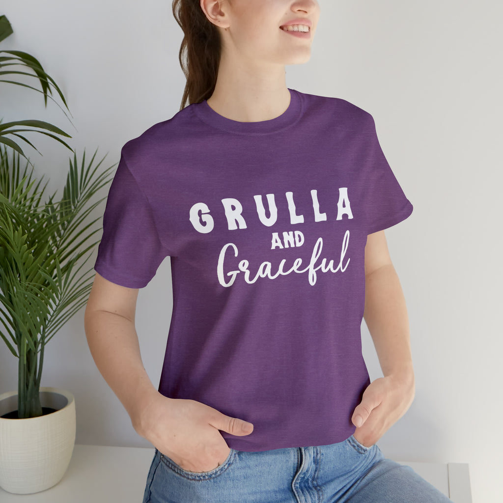 Grulla & Graceful Short Sleeve Tee Horse Color Shirt Printify Heather Team Purple M 
