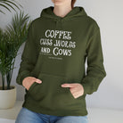 Coffee Cuss Words Cows Hoodie Hoodie Printify   