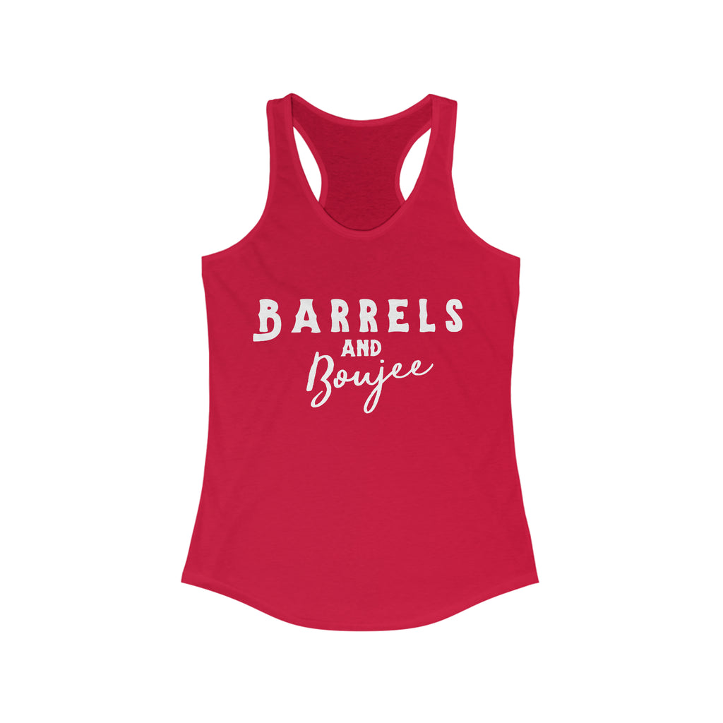 Barrels & Boujee Racerback Tank Horse Riding Discipline Tee Printify XS Solid Red 