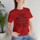 Dog Problems Short Sleeve Tee tcc graphic tee Printify Red XS 