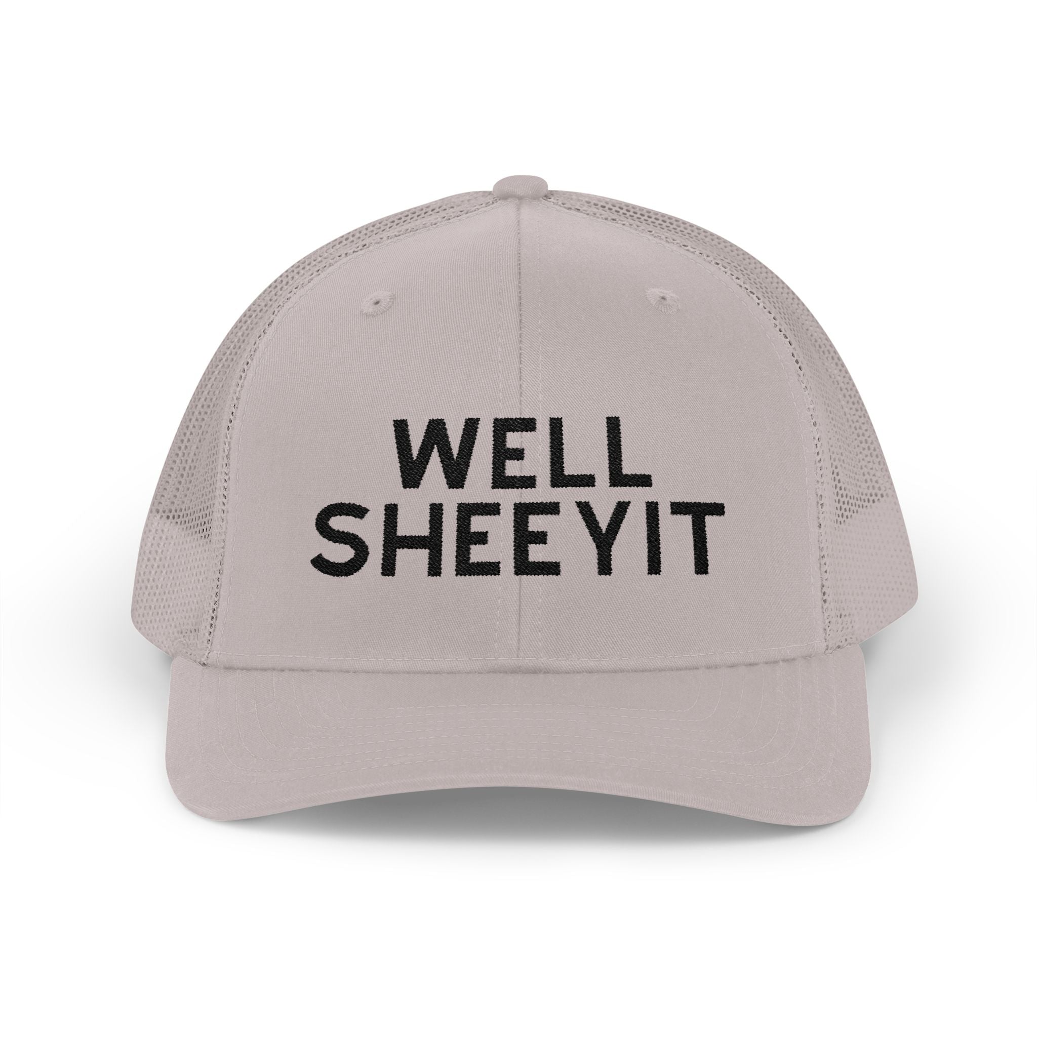 Well Sheeyit Trucker Hat Embroidered TCC Hat The Cinchy Cowgirl- Print Silver