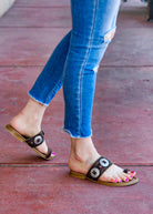 Western Concho Sandals in Brown Shoes Myra