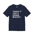 Shake It Like A Grain Bucket Short Sleeve Tee Graphic Tee The Cinchy Cowgirl - Print Navy XS