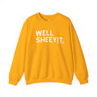 Well Sheeyit Fleece Pullover Sweatshirt The Cinchy Cowgirl - Print S Gold