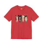 Faux Crochet Horses Short Sleeve Tee Graphic Tee The Cinchy Cowgirl - Print Heather Red XS
