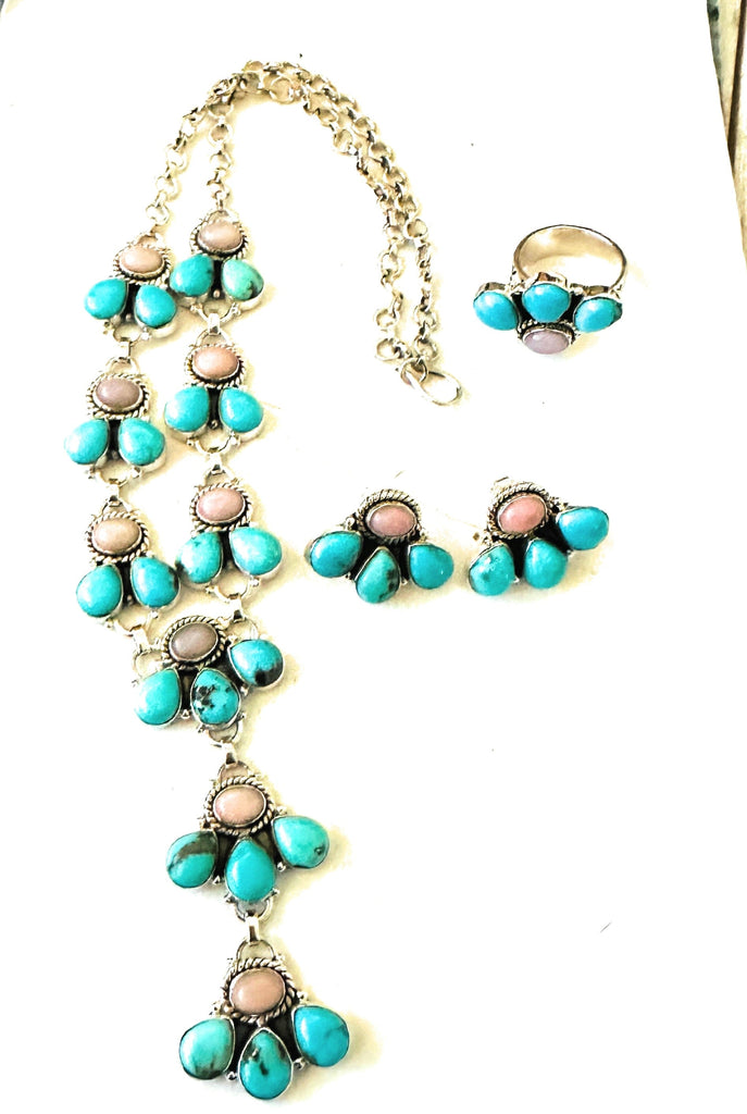 Southwestern Secret Necklace Set NT jewelry Nizhoni Traders LLC   