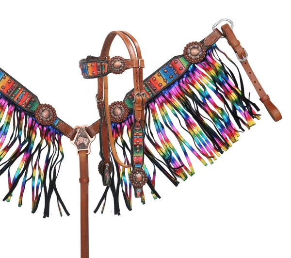 Serape Fringe Headstall Set headstall set Shiloh   