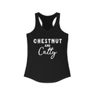 Chestnut & Catty Racerback Tank Horse Color Shirts Printify XS Solid Black