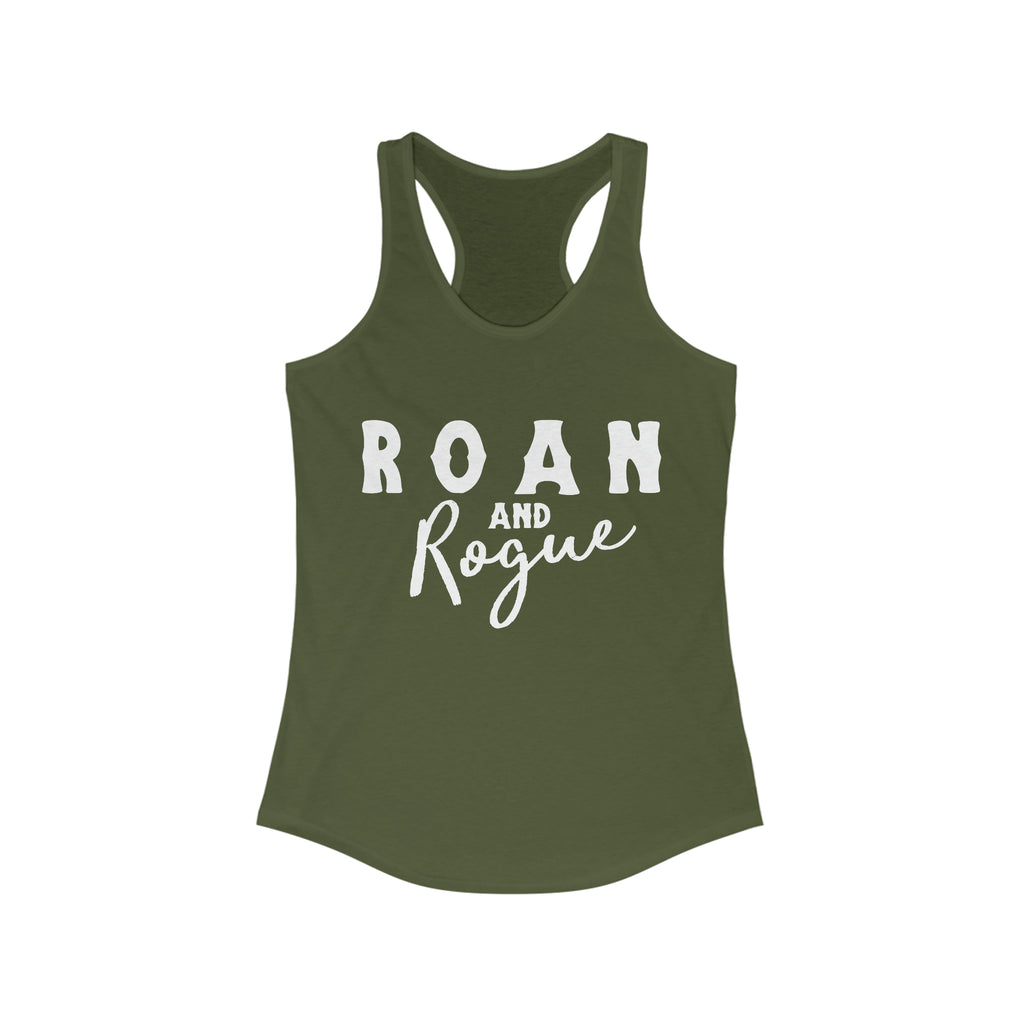 Roan & Rogue Racerback Tank Horse Color Shirts Printify XS Solid Military Green 