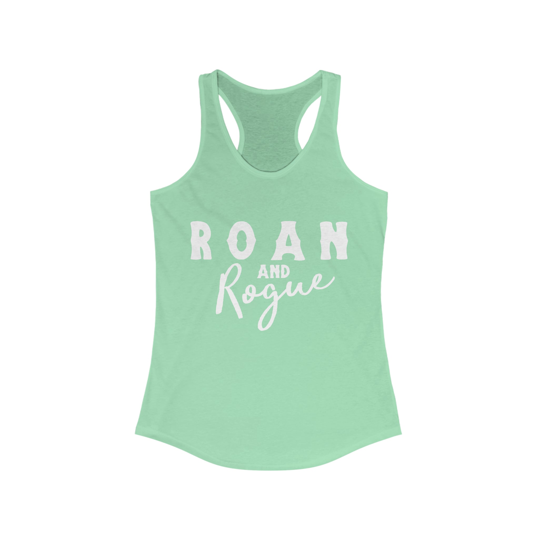 Roan & Rogue Racerback Tank Horse Color Shirts Printify XS Solid Mint