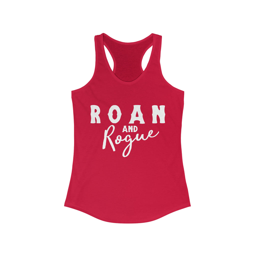 Roan & Rogue Racerback Tank Horse Color Shirts Printify XS Solid Red 