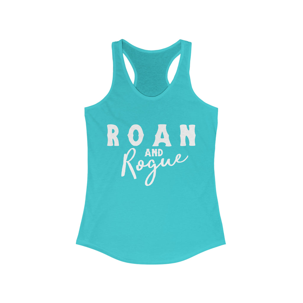 Roan & Rogue Racerback Tank Horse Color Shirts Printify S Solid Tahiti Blue 