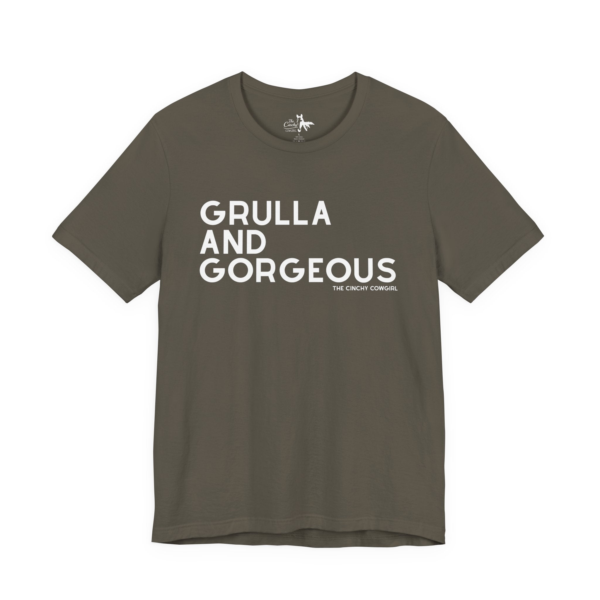Grulla & Gorgeous Short Sleeve Tee Graphic Tee The Cinchy Cowgirl - Print Army XS