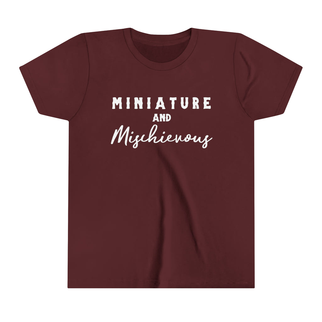 Miniature & Mischievous Youth Tee Maroon