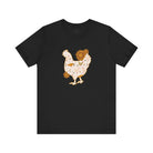 Sunflower Chicken Short Sleeve Graphic Tee T-Shirt Printify Black XS