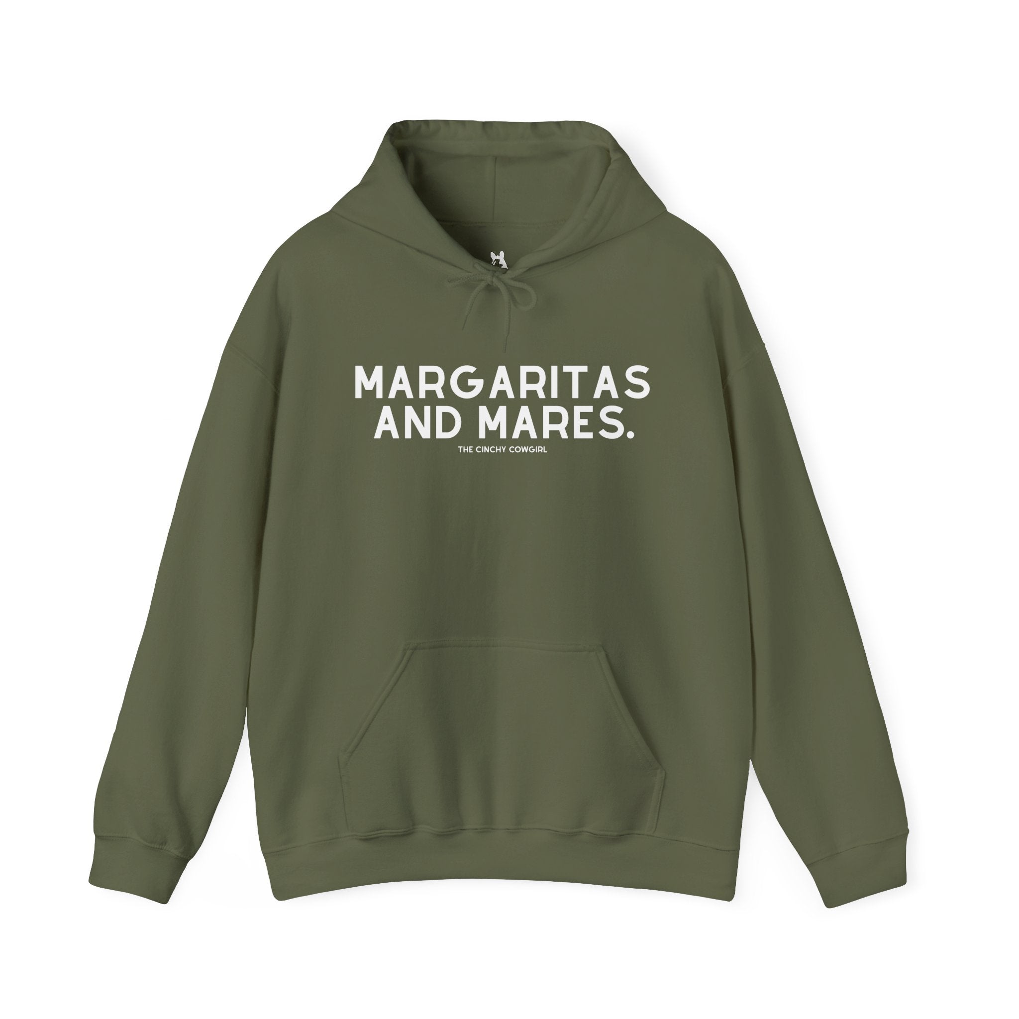 Margaritas And Mares Hoodie Hoodie The Cinchy Cowgirl - Print Military Green S
