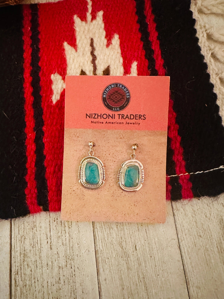 Western Blues Dangle Earrings NT jewelry Nizhoni Traders LLC   