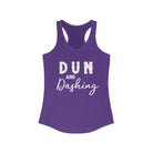 Dun & Dashing Racerback Tank Horse Color Shirts Printify XS Solid Purple Rush 