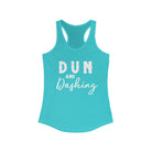 Dun & Dashing Racerback Tank Horse Color Shirts Printify XS Solid Tahiti Blue 