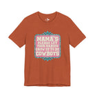 Mama's Please Let Your Babies Short Sleeve Tee Graphic Tee The Cinchy Cowgirl - Print Heather Autumn XS