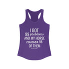 Horse Problems Racerback Tank tcc graphic tee Printify XS Solid Purple Rush