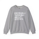 Coffee, Cuss Words And Cows Fleece Pullover Sweatshirt The Cinchy Cowgirl - Print S Sport Grey