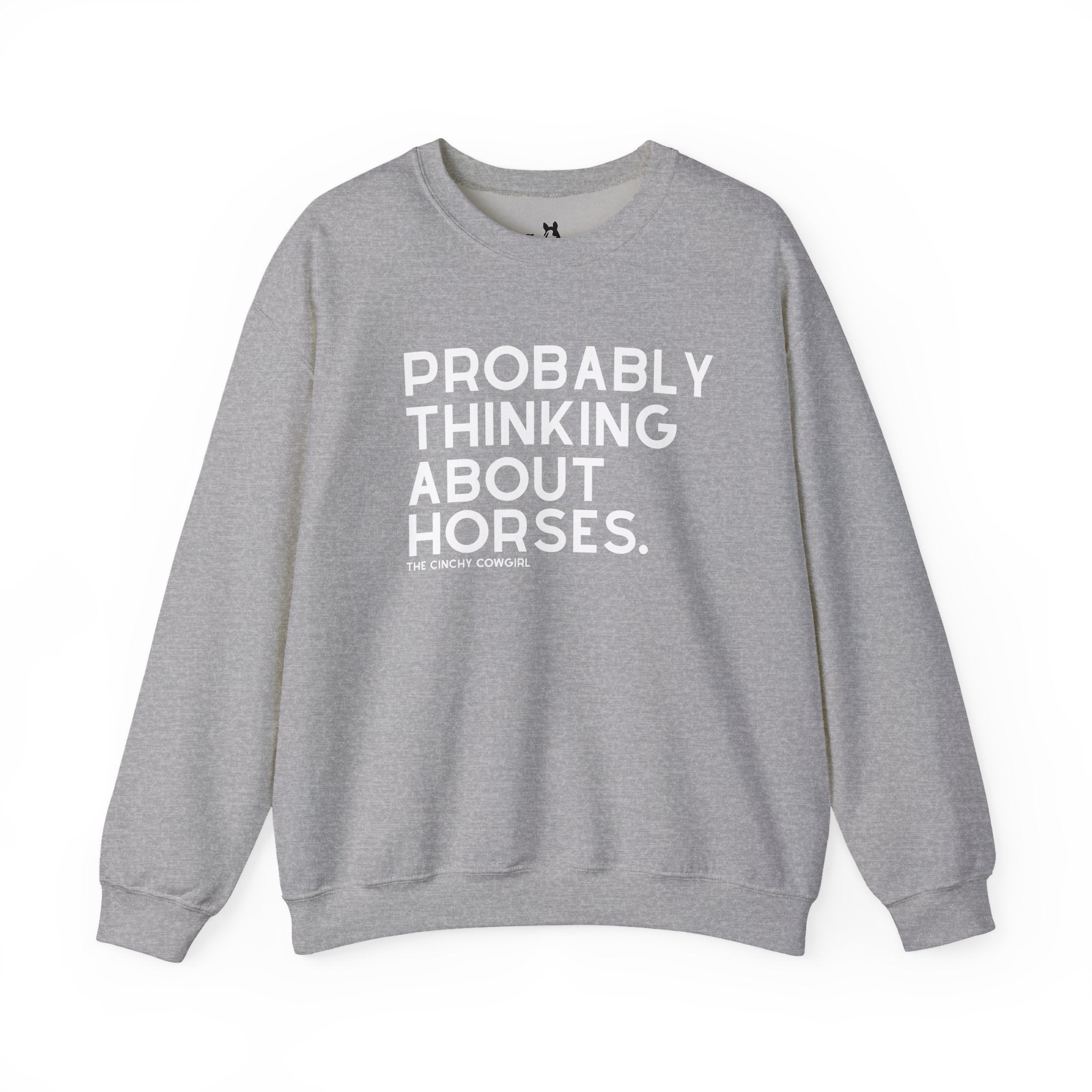 Coffee, Cuss Words And Cows Fleece Pullover Sweatshirt The Cinchy Cowgirl - Print S Sport Grey