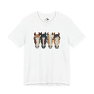 Faux Crochet Horses Short Sleeve Tee Graphic Tee The Cinchy Cowgirl - Print White XS
