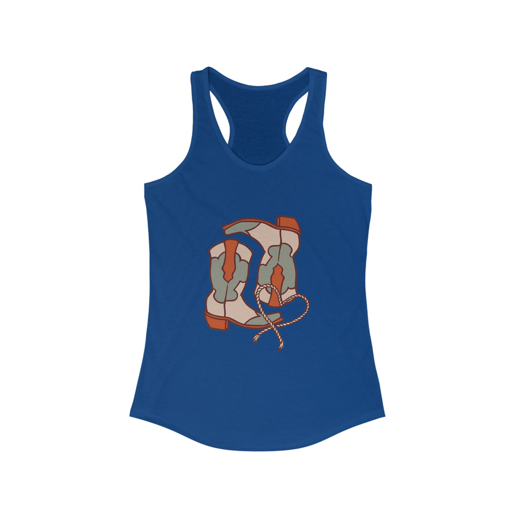 Pair A' Boots Racerback Tank tcc graphic tee Printify XS Solid Royal 