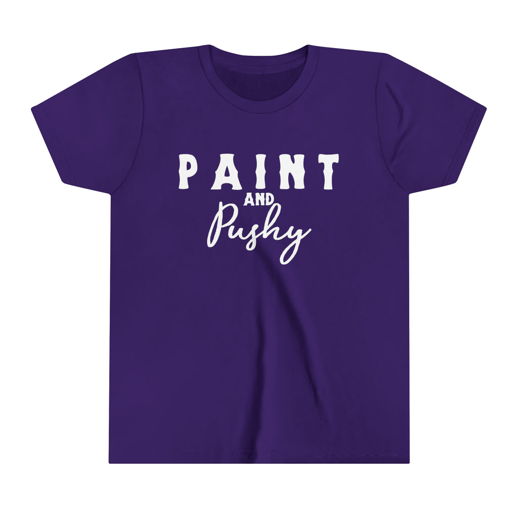 Paint & Pushy Youth Tee Purple