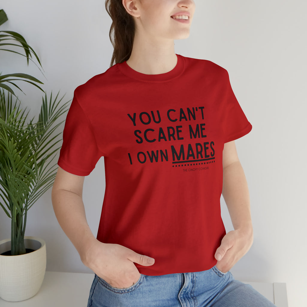 You Can't Scare Me I Own Mares Short Sleeve Tee tcc graphic tee Printify Red XS 