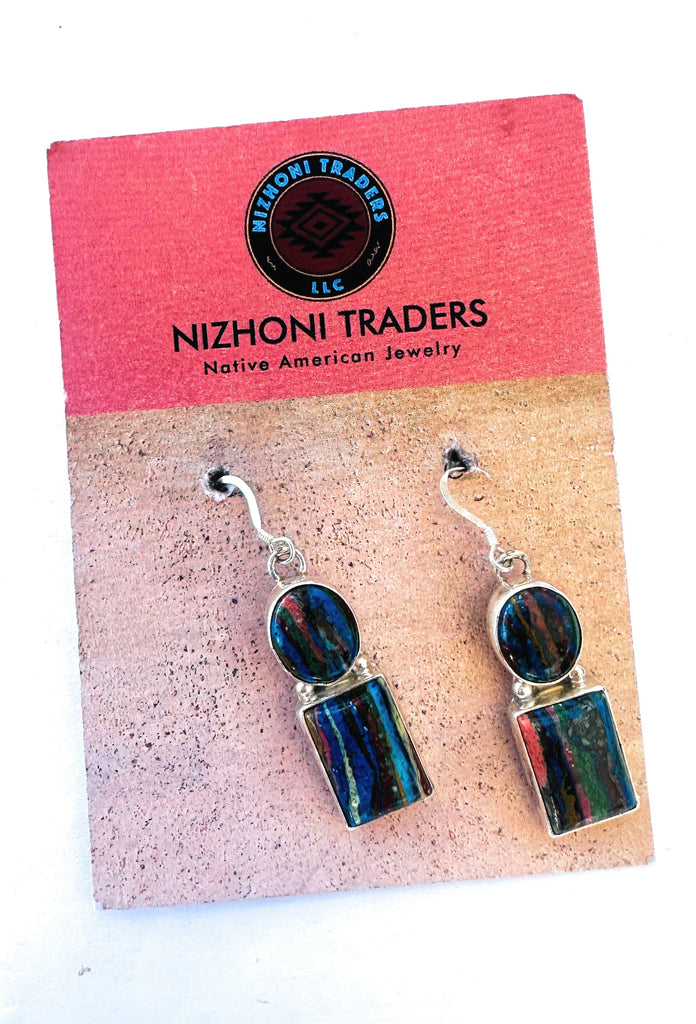 Get Lost in the Rainbow Dangle Earrings NT jewelry Nizhoni Traders LLC   