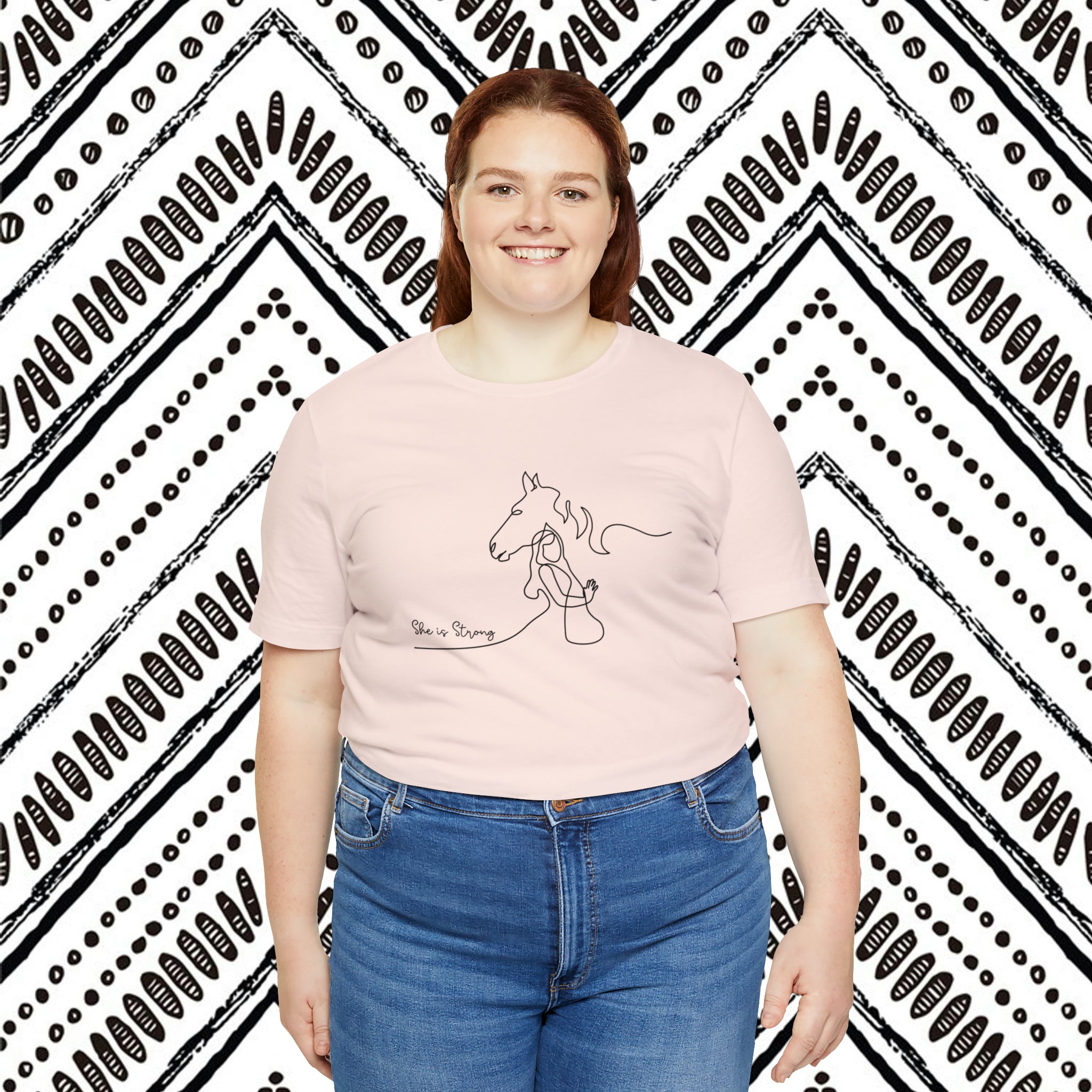 She is Strong Short Sleeve Tee tcc graphic tee Printify   