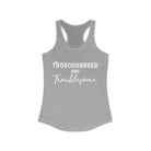 Thoroughbred & Troublesome Racerback Tank Horse Color Shirts Printify XS Heather Grey 