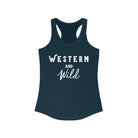 Western & Wild Racerback Tank Horse Riding Discipline Tee Printify XS Solid Midnight Navy 