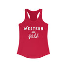 Western & Wild Racerback Tank Horse Riding Discipline Tee Printify XS Solid Red 