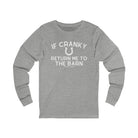 If Cranky Return Me To The Barn Long Sleeve Tee Long-sleeve The Cinchy Cowgirl - Print L Athletic Heather
