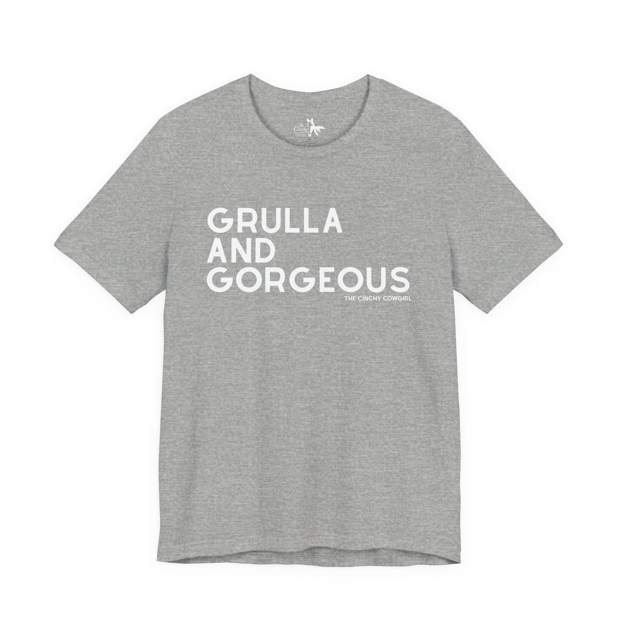 Grulla & Gorgeous Short Sleeve Tee Graphic Tee The Cinchy Cowgirl - Print Athletic Heather XS