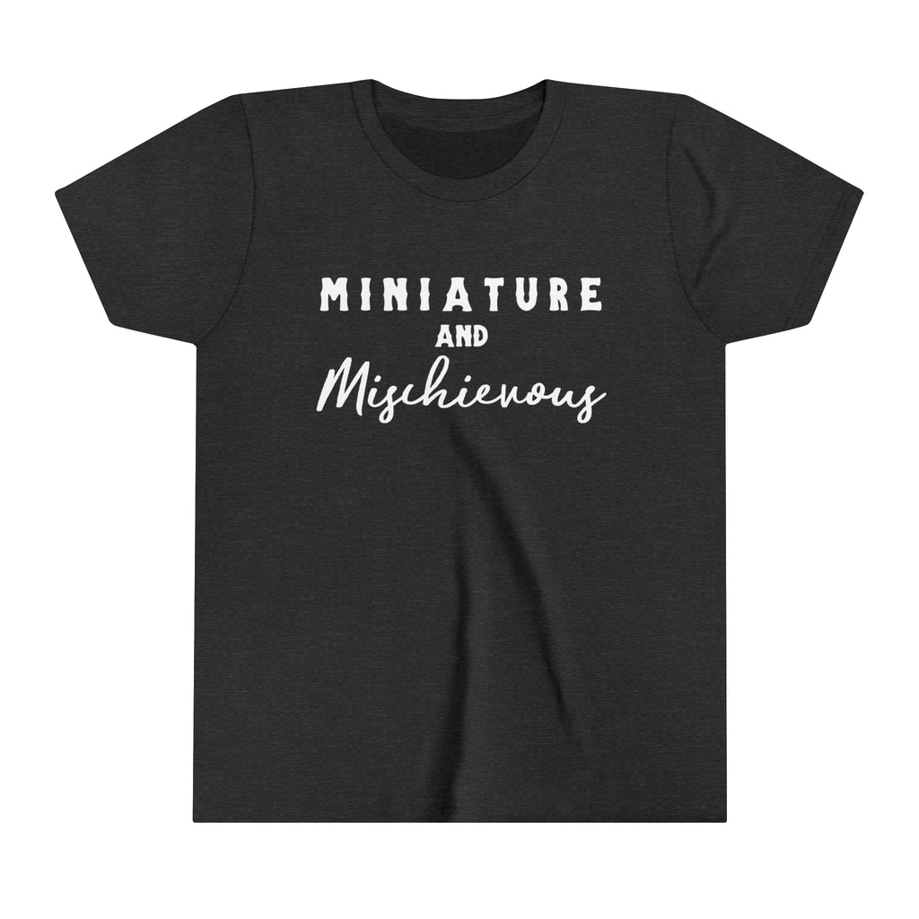 Miniature & Mischievous Youth Tee Dark Grey