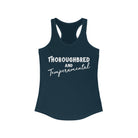 Thoroughbred & Temperamental Racerback Tank Horse Color Shirts Printify XS Solid Midnight Navy 