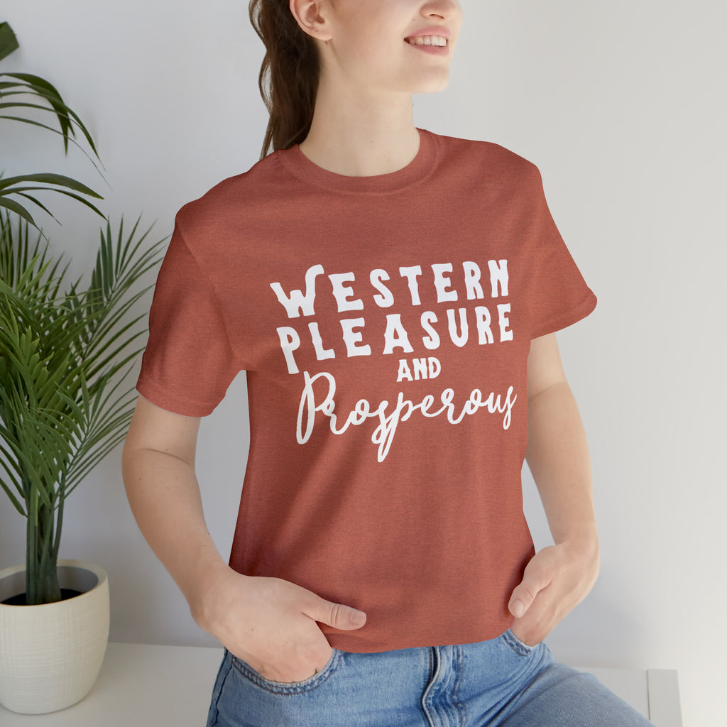 Western Pleasure & Prosperous Clay Short Sleeve Tee